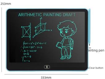 16 inch horizontal monochrome screen LCD electronic writing board drawing board graffiti drawing board handwriting board (CR2032 power pack * 1) monochrome clear installation   ITEM NO.： W056441