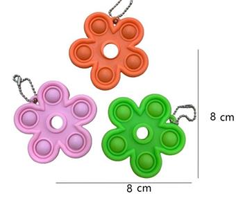 Stress relieving plum blossom rodent pioneer silicone keychain pearl bag   ITEM NO.： W049221