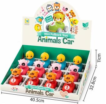 Animal shaking cart (12pcs)   ITEM NO.： W042154