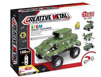Metal Building Blocks Metal Assembled Building Blocks Military Series * 166PCS   ITEM NO.： W042531