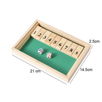 Wooden leisure interactive desktop two player 1-9 card flipping game   ITEM NO.： W049420