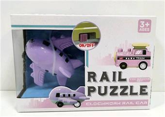 Electric small airplane plastic puzzle track   ITEM NO.： W054211