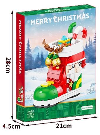 297PCS Christmas Socks with Building Blocks   ITEM NO.： W044802