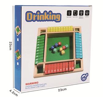 Wooden digital flip card parent-child desktop game toy   ITEM NO.： W049653