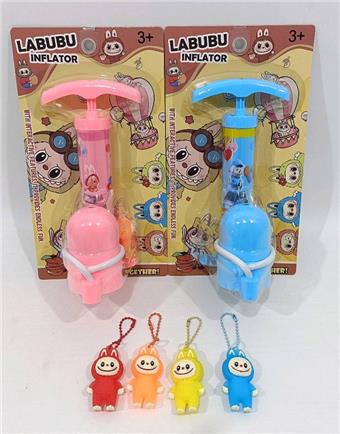 Press the pump with 10 3-inch balloons and randomly pull the cloth keychain figurine   ITEM NO.： W048609