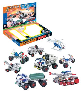 Ten combination gift sets of metal assembled toys   ITEM NO.： W042347