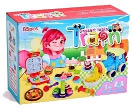 Train 3-in-1 set (85pcs accessories) bagged mud+colored mud cup   ITEM NO.： W052989