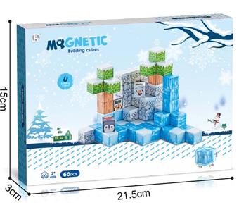 Ice and Snow Theme 2CM Magnetic Block 66P   ITEM NO.： W046764