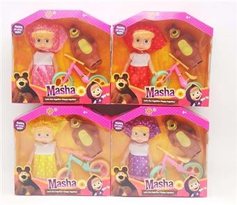 6-inch empty body Martha doll+bear+bicycle 4 mixed models   ITEM NO.： W062957