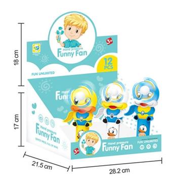 Yellow Duck Spray Fan (12pcs/box)   ITEM NO.： W042120