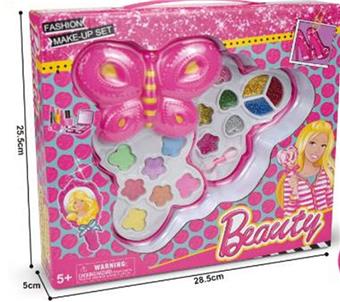 Fashion Barbie Butterfly Two layer Makeup Box Set   ITEM NO.： W058527
