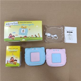 Thai+English IC - Kitten 112 cards, 224 pages, English Flash Cards puzzle early education card machine, card insertion learning machine (3.7V lithium battery pack)   ITEM NO.： W061389