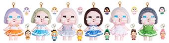 8-inch full body vinyl POPMART Bubble Mart Crying Baby Sunset Song Series CRY BABY Tear Factory Flying Female Police Plush Doll with Keychain Accessories Set of 6   ITEM NO.： W048588
