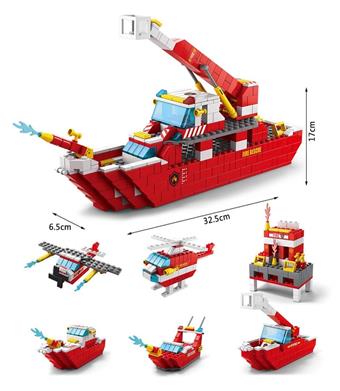 Fire boat 1000pcs building blocks   ITEM NO.： W046013