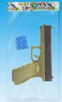 Manual inflation water bomb gun mixed with green and black colors (with one pack of water bombs), equipped with infrared   ITEM NO.： W063775