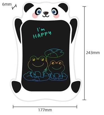 9-inch cartoon panda color screen LCD electronic writing board drawing board graffiti drawing board handwriting board (CR2025 power pack * 1)   ITEM NO.： W056456