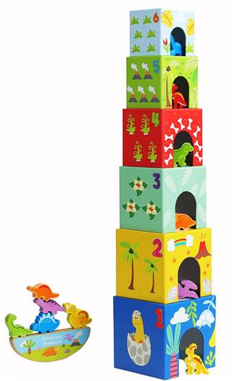 Dinosaur balanced stacking box   ITEM NO.： W043944