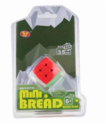 Bread Three Step Rubik's Cube 3.5cm Mini Small Rubik's Cube Keychain (Mini Three Step Rubik's Cube Versatile Rubik's Cube Decompression Rubik's Cube Battle Rubik's Cube True Color Rubik's Cube Puzzle Toy Competition Competitive Racing)   ITEM NO.： W049252