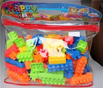 Weighing 500g (approximately 50-60PCS) of multi colored mixed blocks in a large card head bag   ITEM NO.： W046224