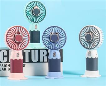 Cute handheld fan (with base)   ITEM NO.： W041451