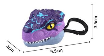 Simulation finger biting Q-version regenerative car dinosaur front with keychain - Tyrannosaurus rex   ITEM NO.： W049128