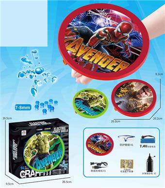 Electric Water Grenade Hulk/Goku/Stitch Shield Launcher   ITEM NO.： W063597