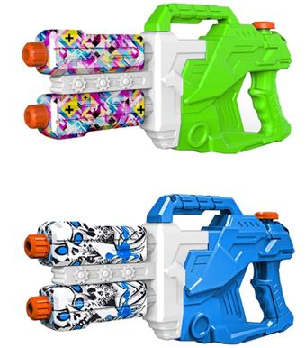 Graffiti Dual nozzle Pulling Water Gun   ITEM NO.： W065587