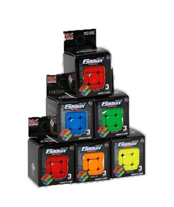 3.0 Solid Color Three Step Magic Cube with Keychain (48 pieces in display box)   ITEM NO.： W048738