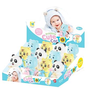 Pressure Cute Animal Cartoon Car (12pcs/box)   ITEM NO.： W042108
