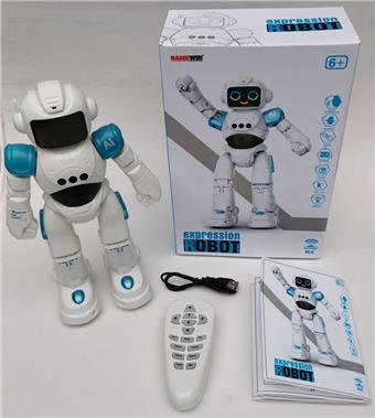 Emoji dialogue robot (electric) remote control robot with lights, music, electric robot   ITEM NO.： W054809