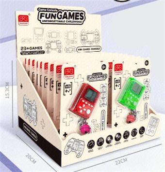 Mini puzzle Tetris game console square keychain bell pendant   ITEM NO.： W048370
