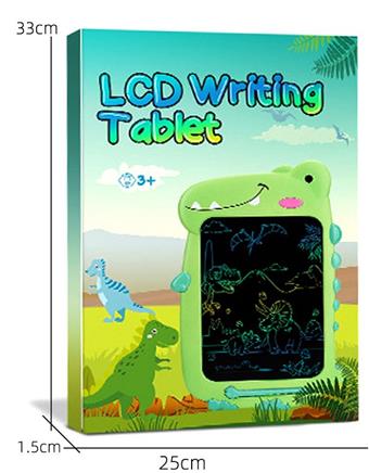 10 inch cartoon dinosaur color screen LCD electronic writing board drawing board graffiti drawing board handwriting board (CR2025 power pack * 1) monochrome clear installation   ITEM NO.： W056493