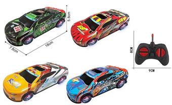 1: 24 four-way tensile graffiti alloy remote control car with lights   ITEM NO.： W060778