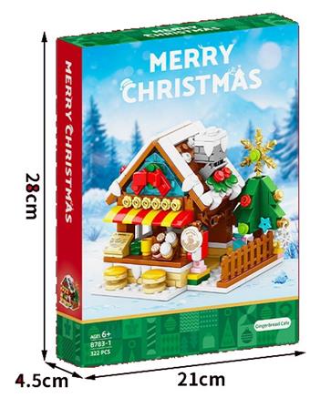Building Blocks Christmas Gingerbread Cafe 322PCS   ITEM NO.： W044804
