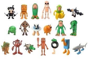 Shanhaijing wooden stick figurine 19 pieces in OPP bag   ITEM NO.： W055646