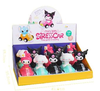 Four Wheel Sanrio Inertial Pressure Vehicle (Display Box/10 pieces)   ITEM NO.： W042072