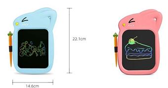 Jimmy Rabbit 8.5-inch color screen cartoon LCD LCD electronic writing board drawing board graffiti drawing board handwriting board (CR2016 power pack * 1) monochrome clear installation   ITEM NO.： W056509