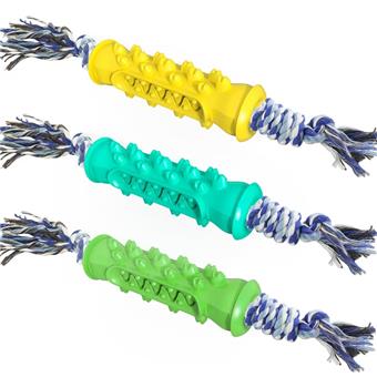 Pet toy with dog bite rope, serrated grinding rod/for dogs   ITEM NO.： W062560
