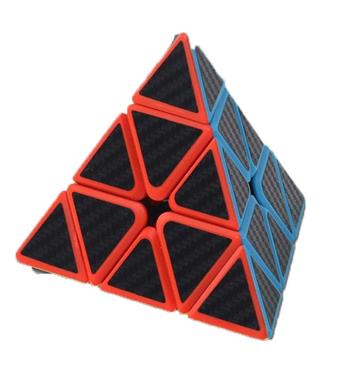 Third order carbon fiber pyramid puzzle cube, stress relieving and venting puzzle toy, finger game   ITEM NO.： W042824