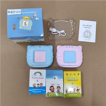 Korean+English IC - Kitten 255 Cards 510 Face Content English Flash Cards Children's Puzzle Card Learning Machine Early Education Card Machine (3.7V Lithium Battery Pack)   ITEM NO.： W061404
