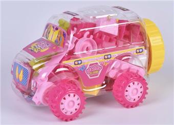 Girl Series - Mini School Bus Puzzle Building Blocks   ITEM NO.： W045310