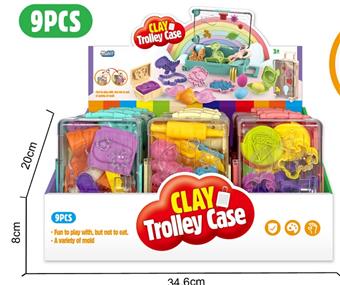 Animal colored clay set (9 pieces)   ITEM NO.： W053651