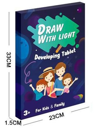 Draw With Light Fun luminous writing board fluorescent drawing board (A4) English   ITEM NO.： W056809