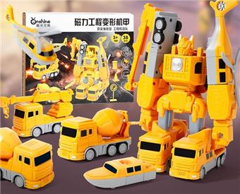 Magnetic engineering deformation mecha -38pcs   ITEM NO.： W043477