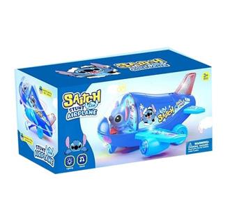 Electric stunt spinning Stitch airplane (without electricity) (GCC) electric airplane electric passenger plane cartoon airplane model   ITEM NO.： W054407