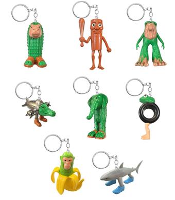 Shanhaijing wooden stick figurine with 8 keychains in OPP bag   ITEM NO.： W055628