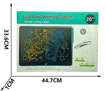 Horizontal 20 inch color screen writing board (pink light blue black)   ITEM NO.： W056705