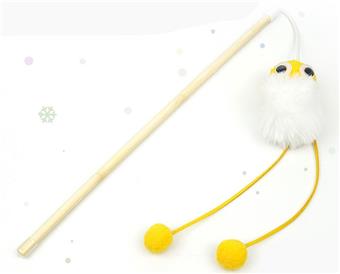 Long legged snowman cat teaser stick   ITEM NO.： W062353