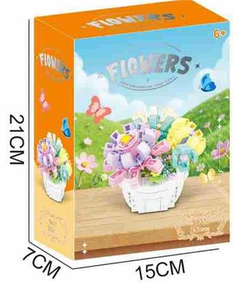 Jade Lotus Potted Plant 253PCS - Flower Series   ITEM NO.： W060010