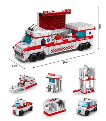 Ambulance 1000pcs building blocks   ITEM NO.： W046017